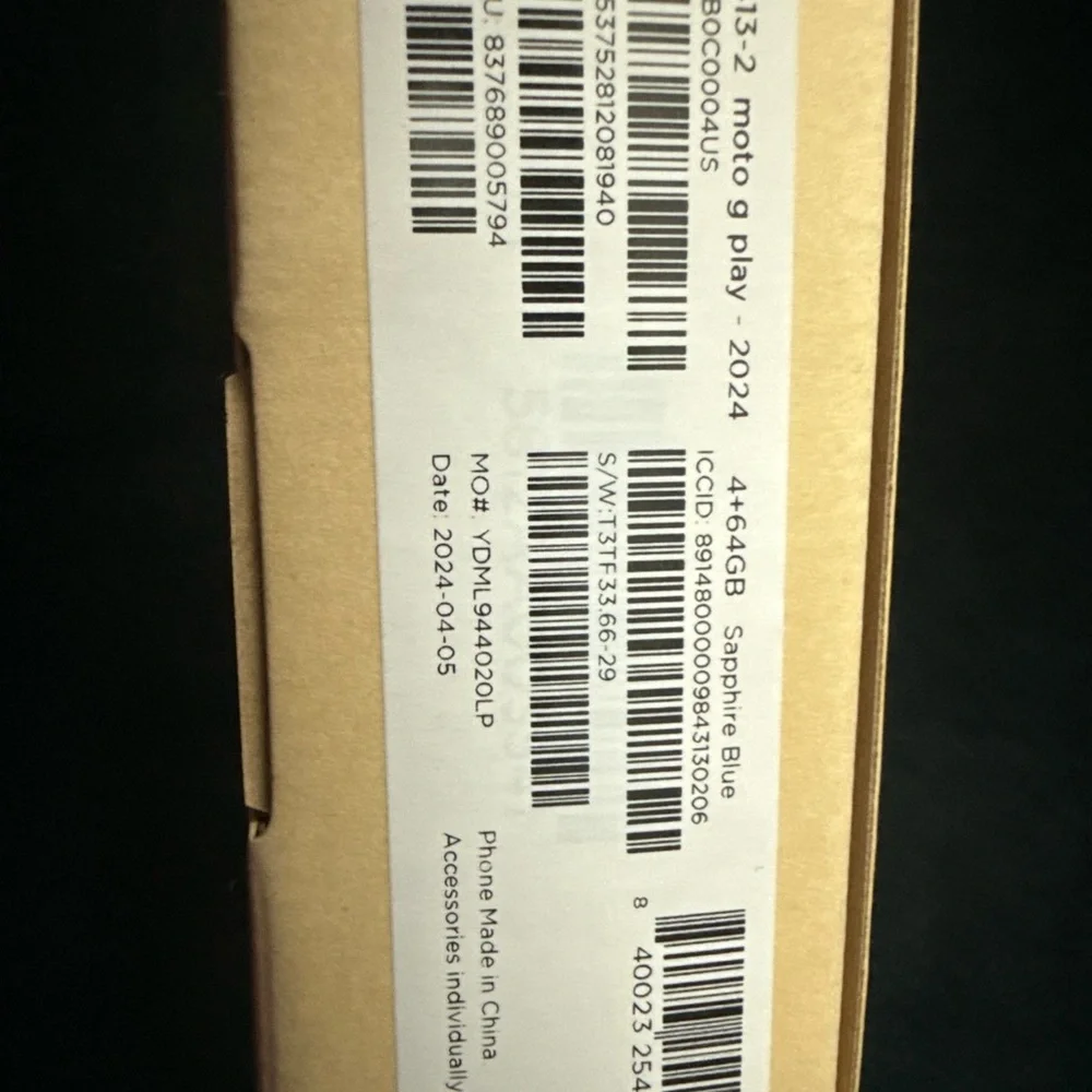 Motorola Moto G Play Box in Tan